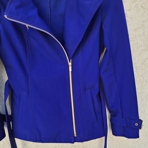 Kenneth Cole Reaction Purple Short Trenchcoat - Picture 10 of 16